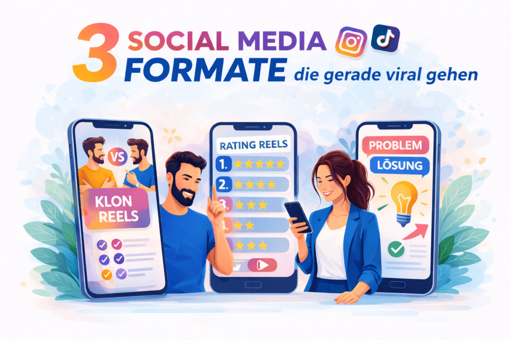 3 Social Media Formate, die gerade viral gehen Social Media Formate